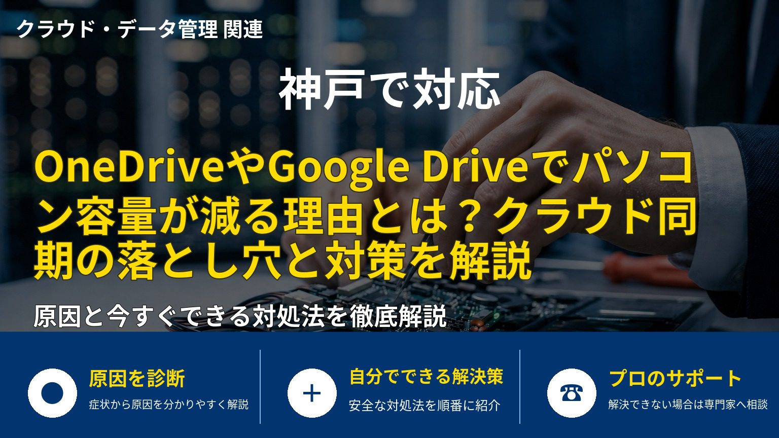OneDriveやGoogle Driveでパソコン容量が減る理由とは？クラウド同期の落とし穴と対策を解説