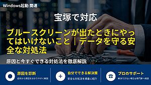 宝塚で対応|ブルースクリーンが出たときにやってはいけないこと|データを守る安全な対処法
