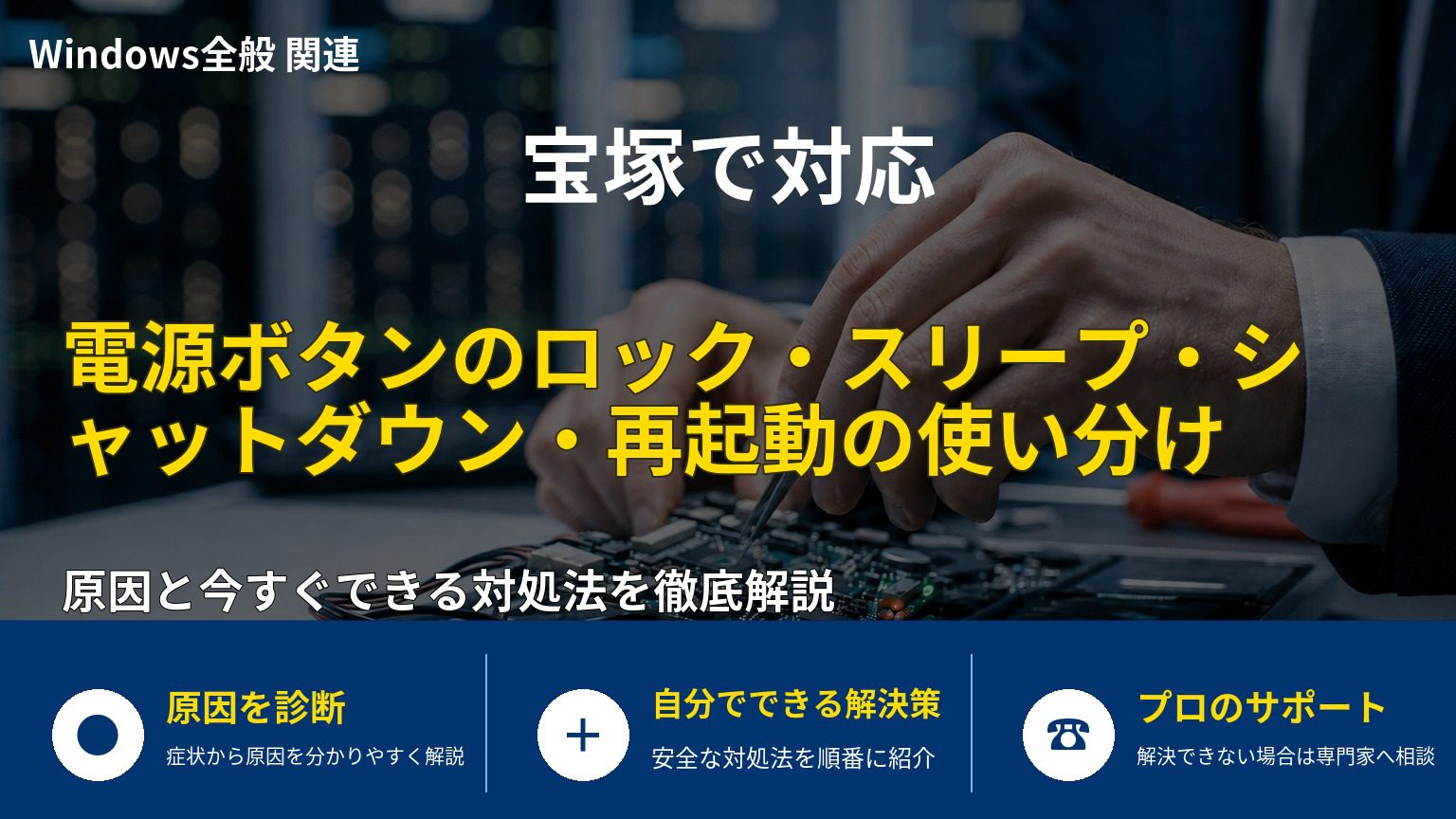 電源ボタンのロック・スリープ・シャットダウン・再起動の使い分け