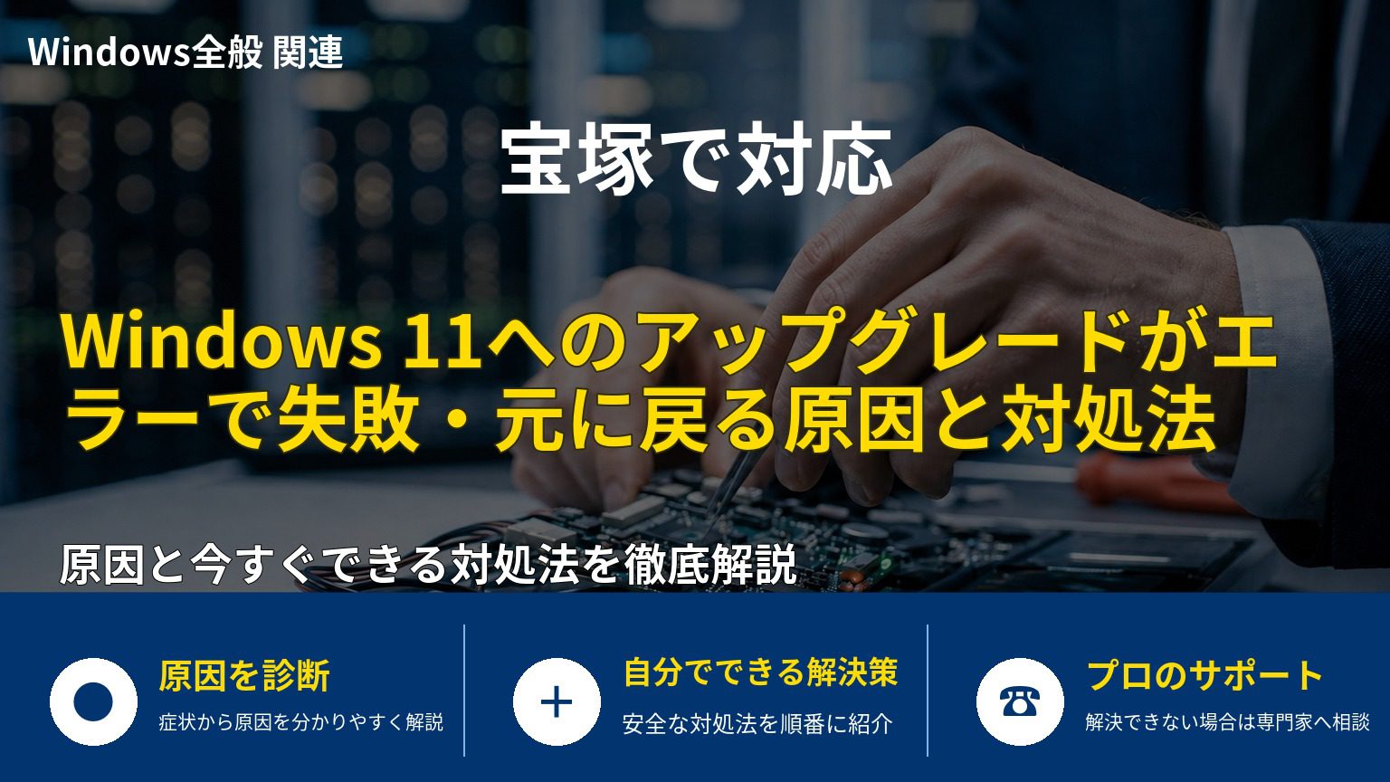 Windows 11へのアップグレードがエラーで失敗・元に戻る原因と対処法