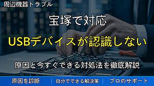 宝塚で対応｜USBデバイスが認識しない原因と対処法｜パソコンのUSBトラブルを解決する方法